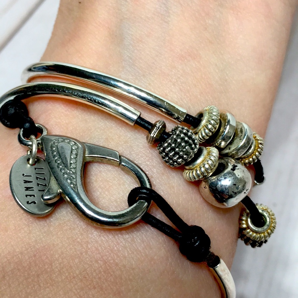 Lizzy James silver Wrap Bracelet or necklace